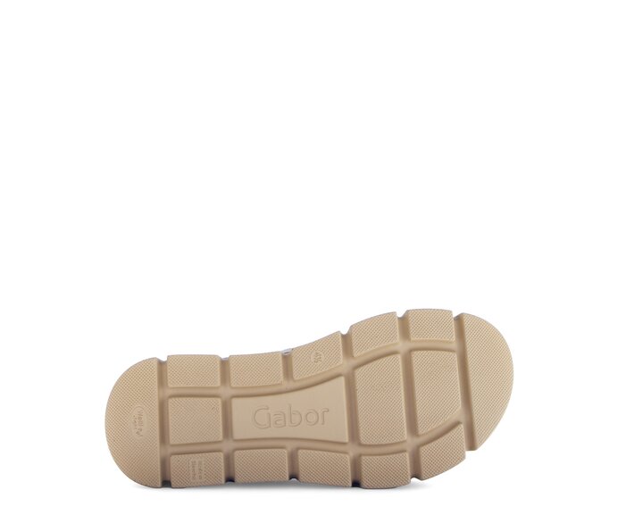 Gabor Plateau Sandale Creme - Glattleder