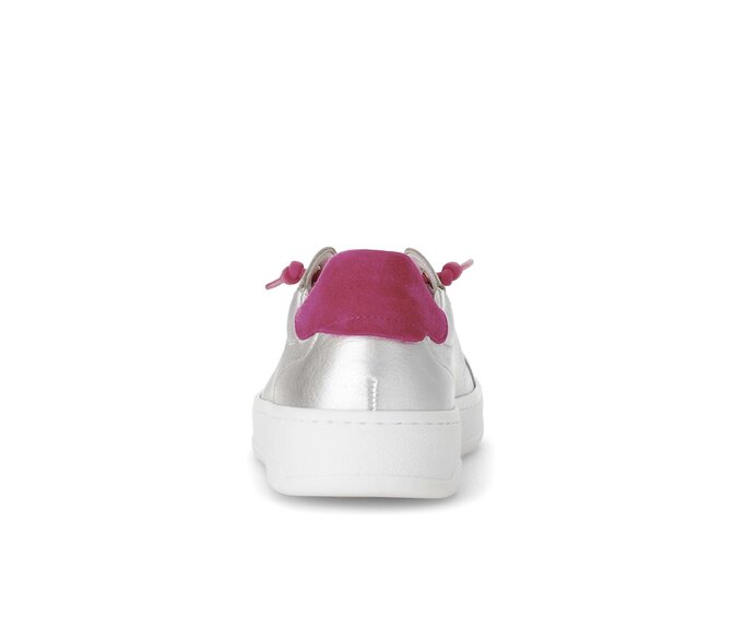 Gabor Sneaker Low Silber - Materialmix Leder