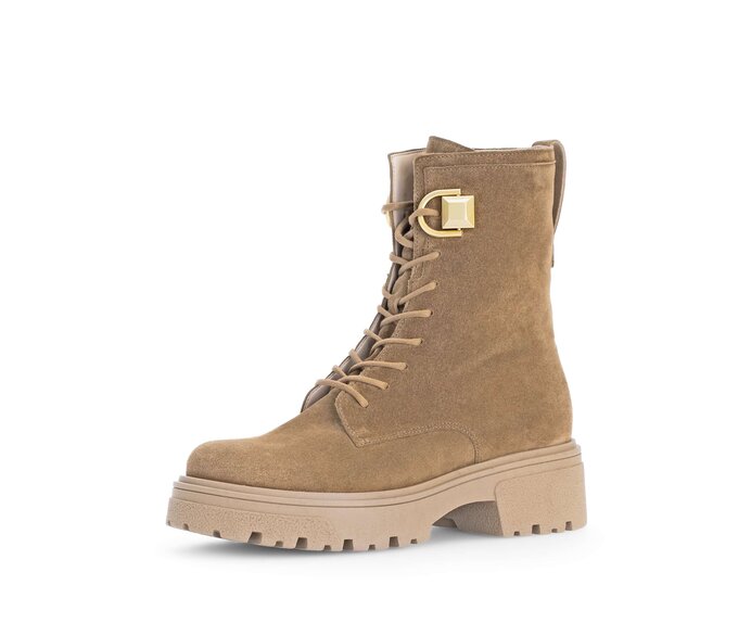 Gabor Biker Boots Braun - Rauleder