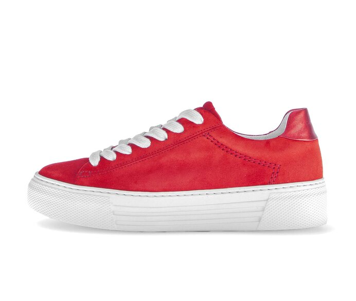 Gabor Sneaker Low Rot - Materialmix Leder