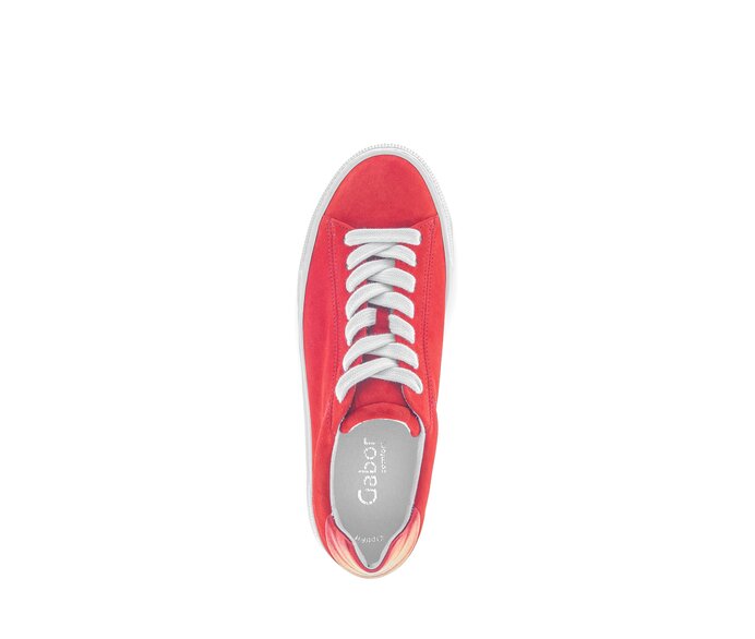 Gabor Sneaker Low Rot - Materialmix Leder