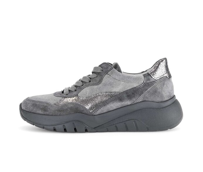 Gabor Sneaker Low Grau - Materialmix Leder/Lederimitat