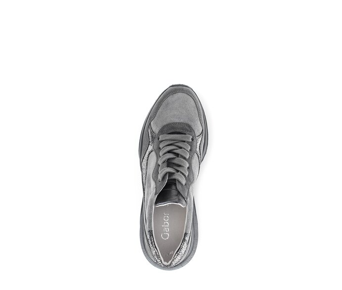 Gabor Sneaker Low Grau - Materialmix Leder/Lederimitat