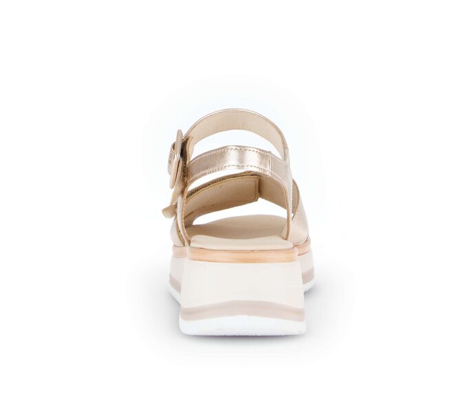Gabor Plateau Sandale Gold - Effektleder
