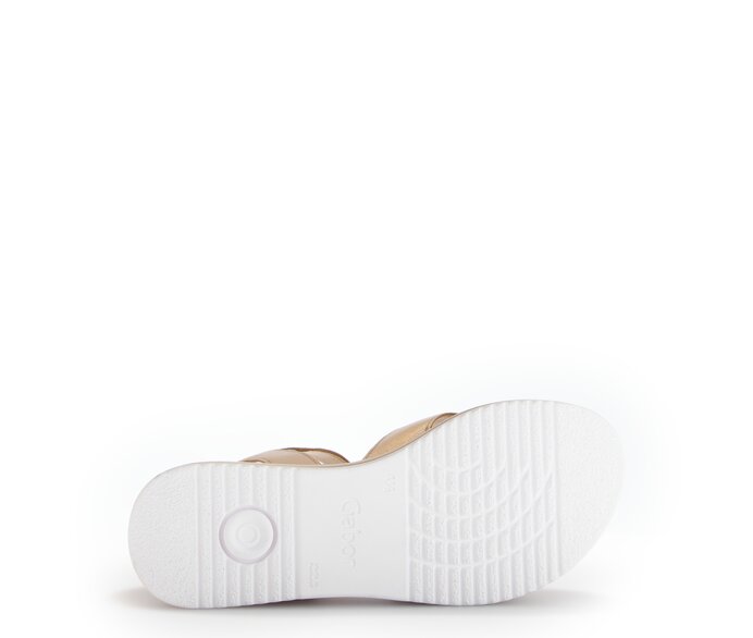 Gabor Plateau Sandale Gold - Effektleder