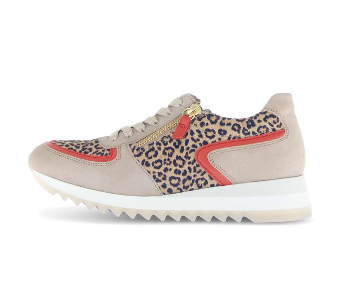 Gabor Sneaker Low Beige - Materialmix Leder