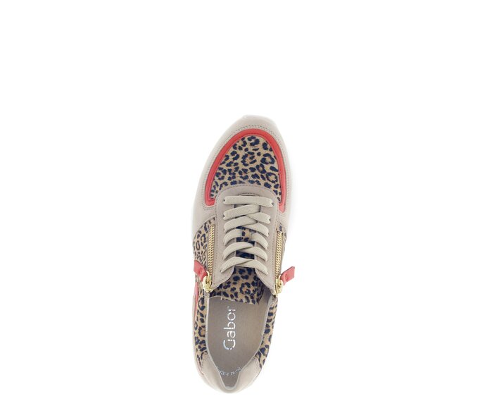 Gabor Sneaker Low Beige - Materialmix Leder