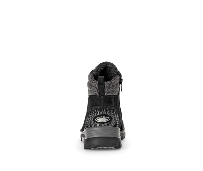 Gabor Sportliche Stiefelette Schwarz - Rauleder