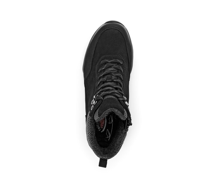 Gabor Sportliche Stiefelette Schwarz - Rauleder