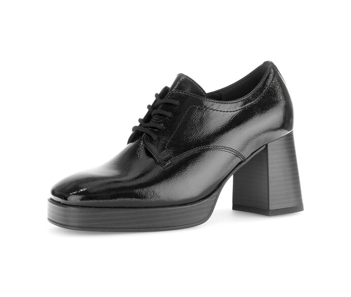 Gabor Plateau Pumps Schwarz - Lackleder