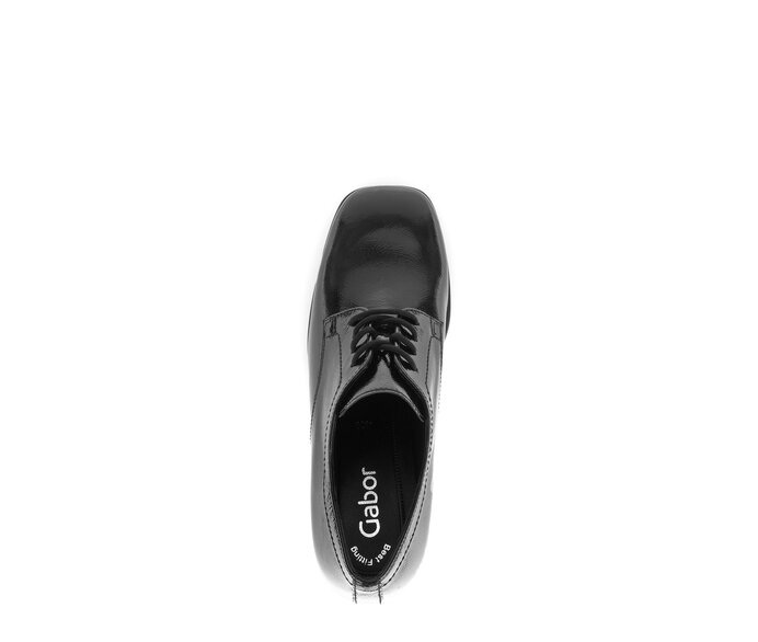 Gabor Plateau Pumps Schwarz - Lackleder