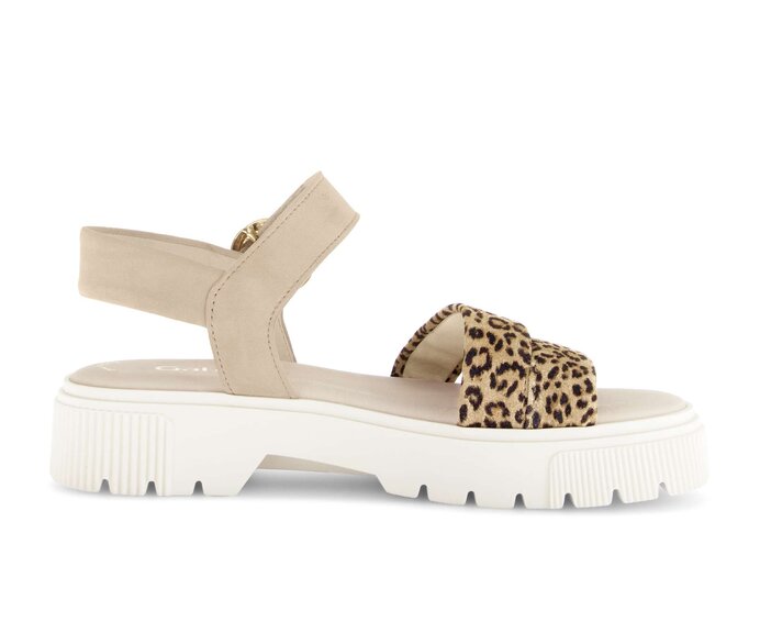 Gabor Riemchensandale Beige - Rauleder