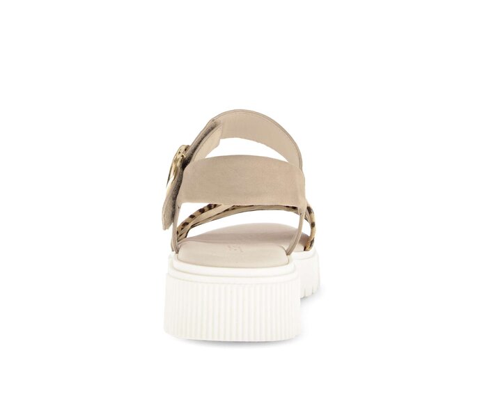 Gabor Riemchensandale Beige - Rauleder