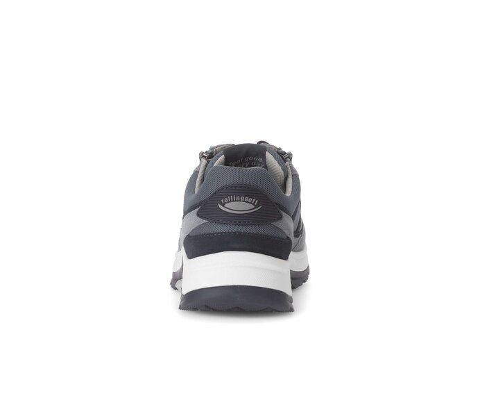 Gabor Rollingsoft Sneaker Low Blau - Materialmix Leder/Textil