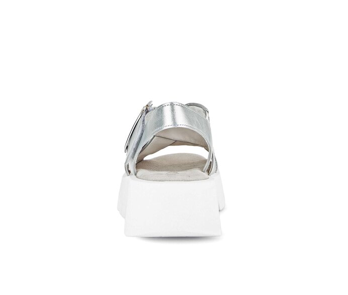 Gabor Plateau Sandale Silber - Effektleder
