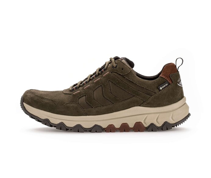 Gabor Rollingsoft Sneaker Low Grün - Materialmix Leder/Textil