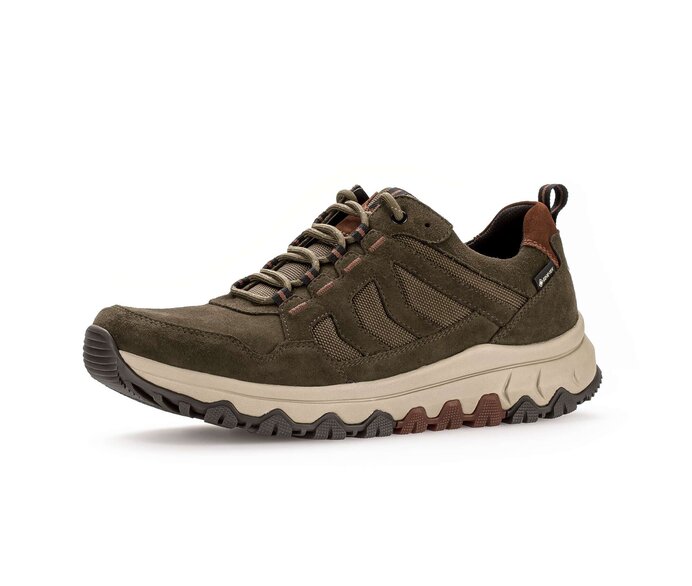 Gabor Rollingsoft Sneaker Low Grün - Materialmix Leder/Textil