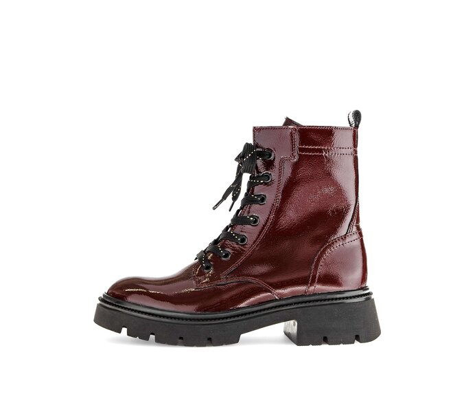 Gabor Schnürstiefelette Rot - Lackleder