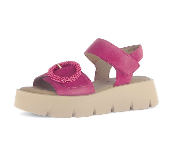 Gabor Plateau Sandale Pink - Rauleder