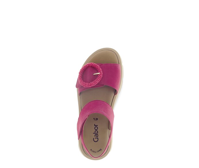 Gabor Plateau Sandale Pink - Rauleder