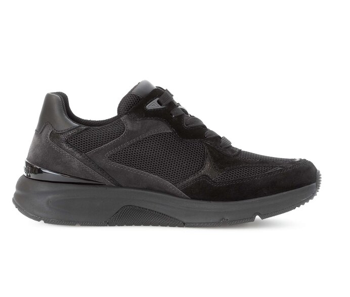 Gabor Sneaker Low Schwarz - Materialmix Leder/Lederimitat