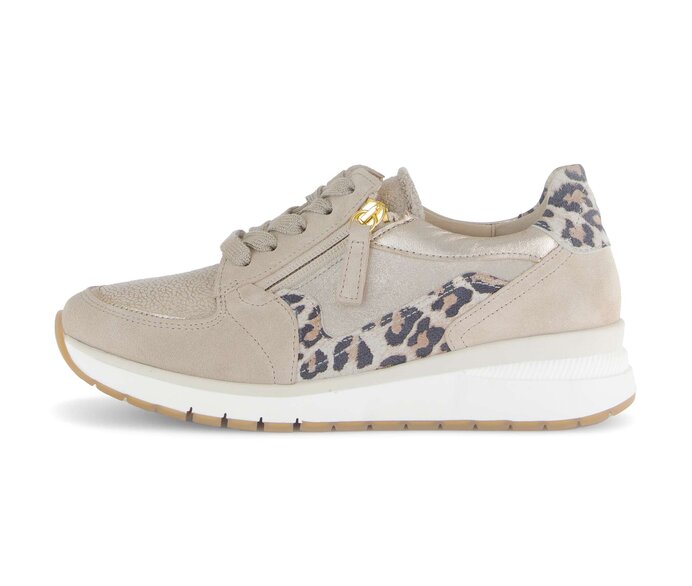 Gabor Sneaker Low Beige - Materialmix Leder/Lederimitat