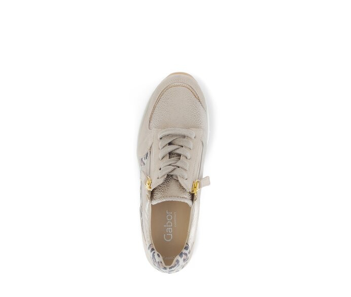 Gabor Sneaker Low Beige - Materialmix Leder/Lederimitat