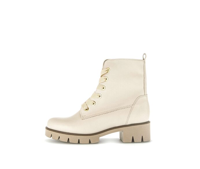 Gabor Schnürstiefelette Beige - Glattleder