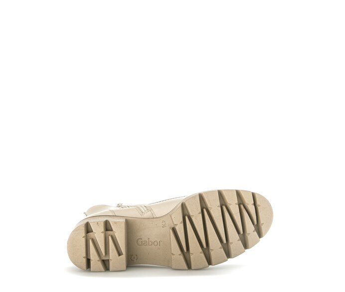 Gabor Schnürstiefelette Beige - Glattleder