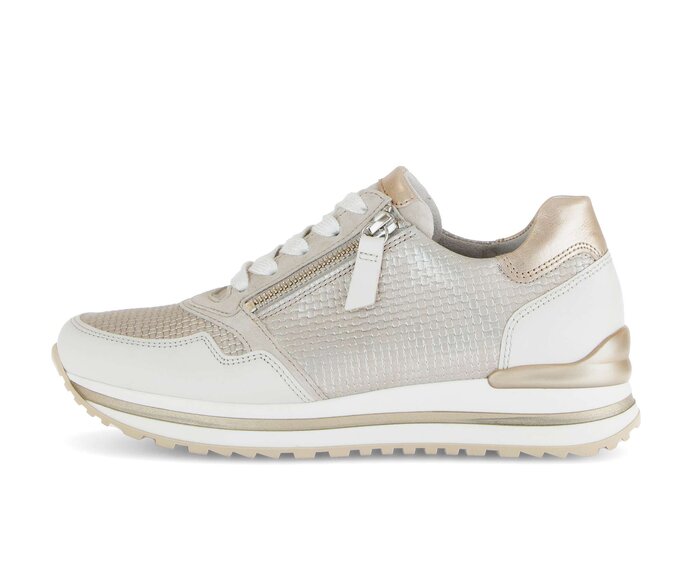Gabor Sneaker Low Beige - Materialmix Leder