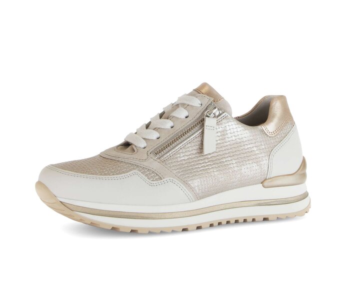Gabor Sneaker Low Beige - Materialmix Leder