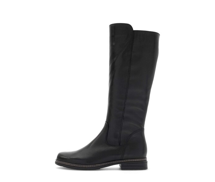 Gabor Eleganter Stiefel Schwarz - Glattleder