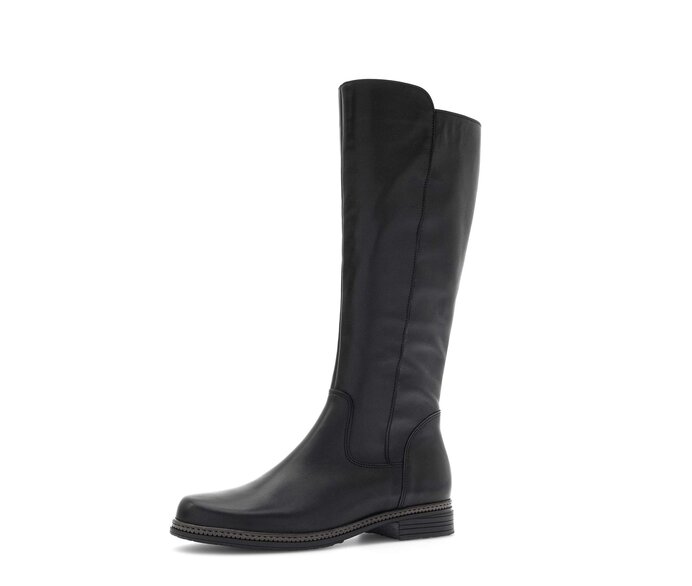 Gabor Eleganter Stiefel Schwarz - Glattleder