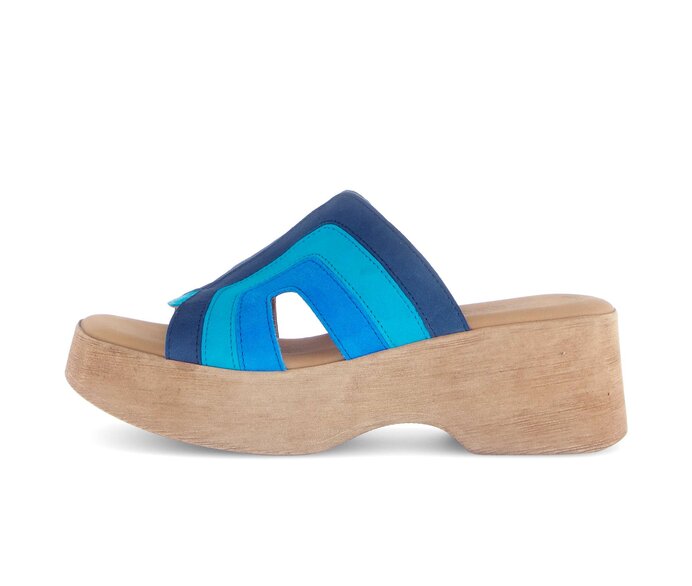 Gabor Plateau Sandale Blau - Rauleder