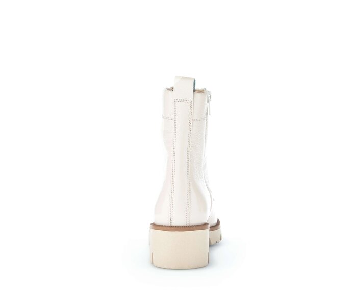 Gabor Schnürstiefelette Beige - Lackleder