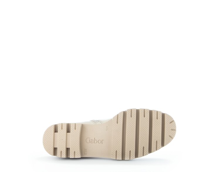Gabor Schnürstiefelette Beige - Lackleder