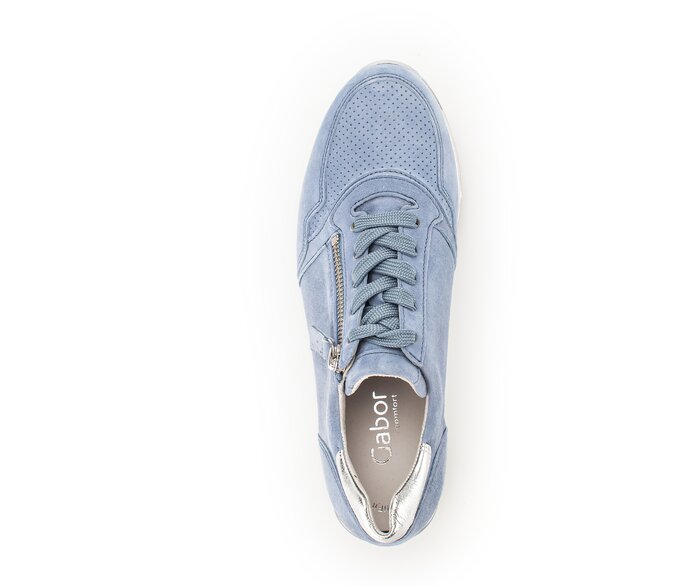 Gabor Sneaker Low Blau - Materialmix Leder