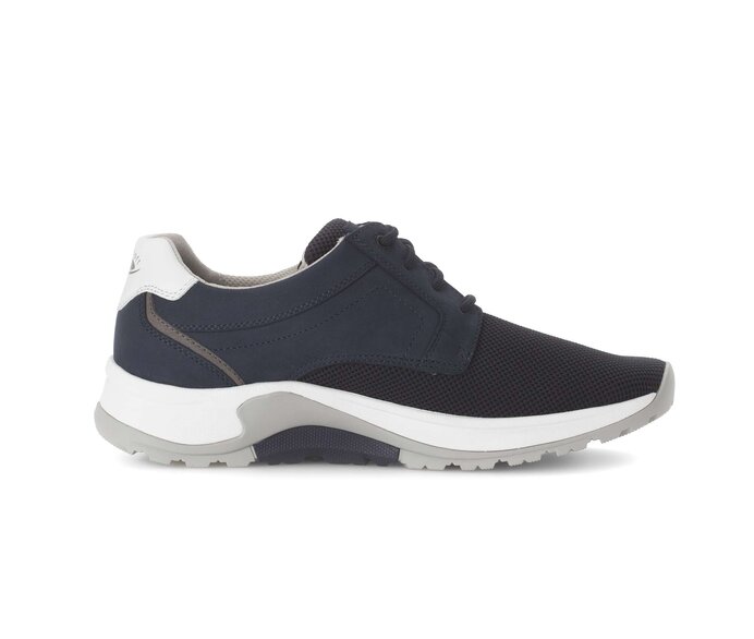 Gabor Rollingsoft Sneaker Low Blau - Materialmix Leder/Textil