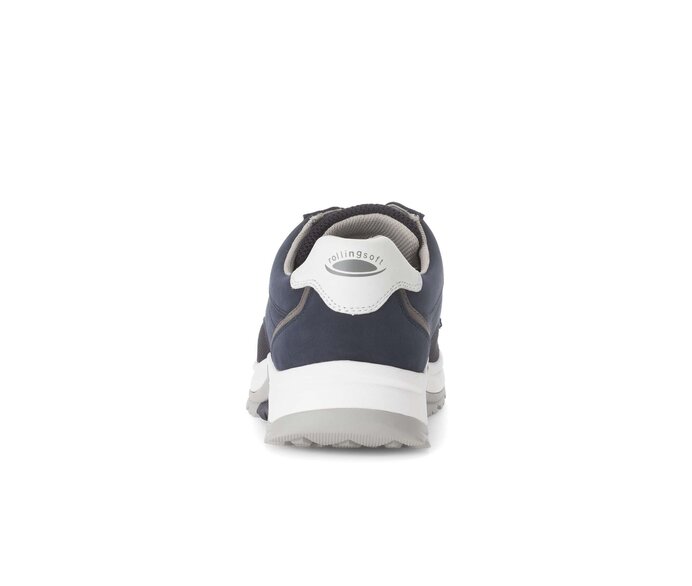 Gabor Rollingsoft Sneaker Low Blau - Materialmix Leder/Textil
