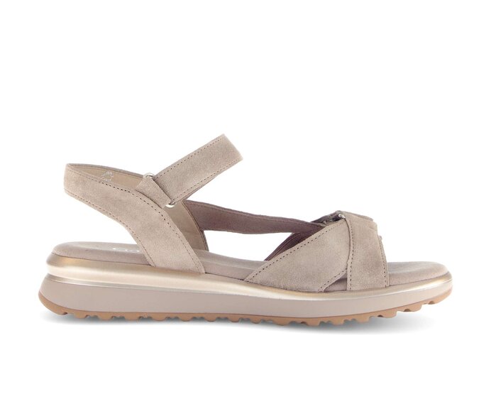 Gabor Riemchensandale Beige - Rauleder