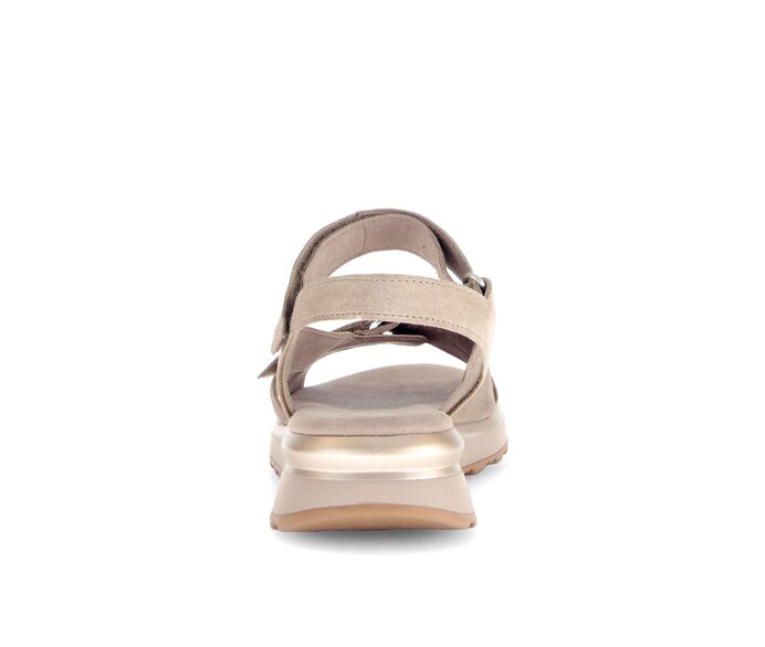 Gabor Riemchensandale Beige - Rauleder