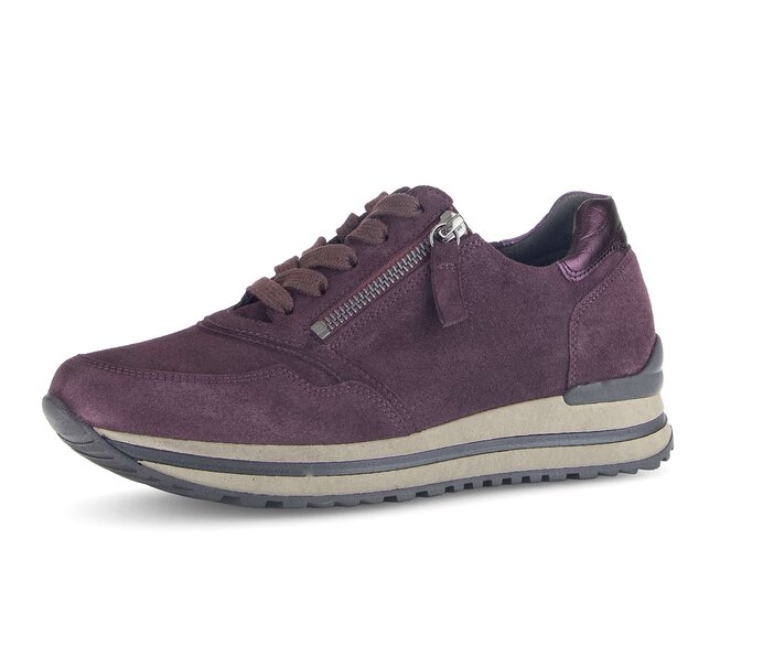 Gabor Sneaker Low Lila - Materialmix Leder