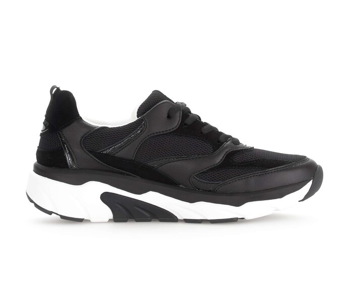 Gabor Sneaker Low Schwarz - Materialmix Leder/Lederimitat