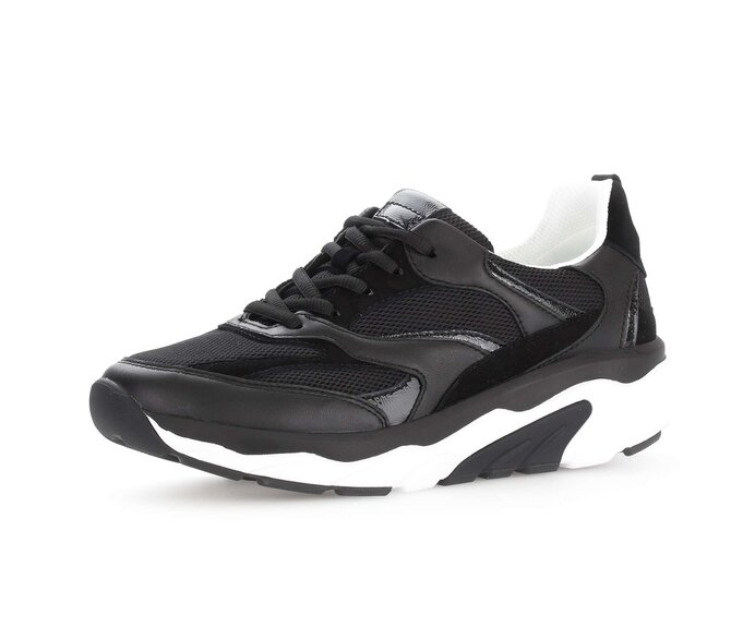 Gabor Sneaker Low Schwarz - Materialmix Leder/Lederimitat
