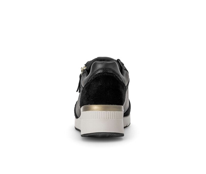 Gabor Sneaker Low Schwarz - Materialmix Leder