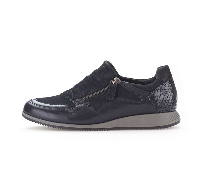 Gabor Sneaker Low Blau - Materialmix Leder