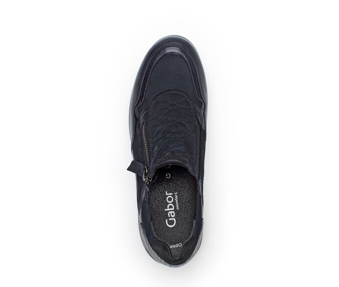 Gabor Sneaker Low Blau - Materialmix Leder