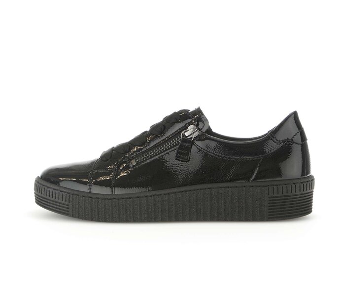 Gabor Sneaker Low Schwarz - Lackleder