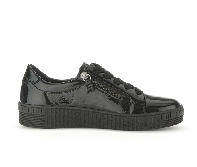 Gabor Sneaker Low Schwarz - Lackleder