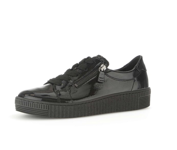 Gabor Sneaker Low Schwarz - Lackleder